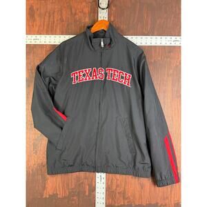 Nike Team Texas Tech Red Raiders Embroidered Jacket Black Red NCAA Large Vintage